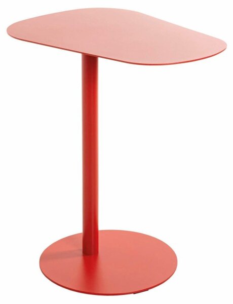 HAKU Möbel Beistelltisch oval Metall rot 53,0 x 38,0 x 60,0 cm, 1 St.