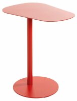HAKU Möbel Beistelltisch oval Metall rot 53,0 x 38,0...