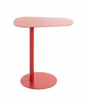 HAKU Möbel Beistelltisch oval Metall rot 53,0 x 38,0 x 60,0 cm, 1 St.
