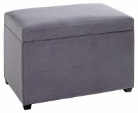 HAKU Möbel Sitztruhe 54145 grau Stoff 58,0 cm