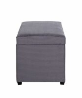 HAKU Möbel Sitztruhe 54145 grau Stoff 58,0 cm
