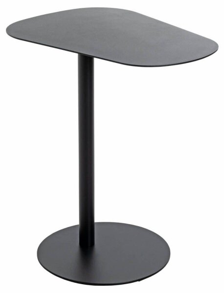 HAKU Möbel Beistelltisch oval Metall schwarz 53,0 x 38,0 x 60,0 cm, 1 St.