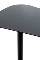 HAKU Möbel Beistelltisch oval Metall schwarz 53,0 x 38,0 x 60,0 cm, 1 St.