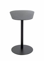HAKU Möbel Beistelltisch oval Metall schwarz 53,0 x 38,0 x 60,0 cm, 1 St.