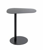 HAKU Möbel Beistelltisch oval Metall schwarz 53,0 x 38,0 x 60,0 cm, 1 St.