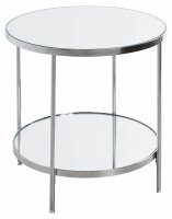 HAKU Möbel Beistelltisch rund Glas silber 45,0 x...