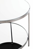 HAKU Möbel Beistelltisch rund Glas silber 45,0 x 45,0 x 46,0 cm, 1 St.