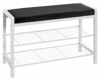 HAKU Möbel Schuhbank 54343 weiß, schwarz...