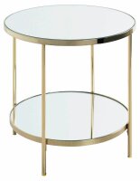 HAKU Möbel Beistelltisch rund Glas gold 45,0 x 45,0...