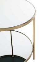 HAKU Möbel Beistelltisch rund Glas gold 45,0 x 45,0 x 46,0 cm, 1 St.