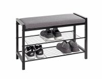 HAKU Möbel Schuhbank 54544 schwarz, grau Metall 75,0 cm