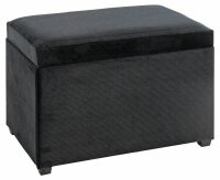 HAKU Möbel Sitztruhe 54545 schwarz Stoff 58,0 cm