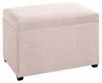 HAKU Möbel Sitztruhe 54945 creme Stoff 58,0 cm