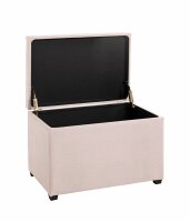 HAKU Möbel Sitztruhe 54945 creme Stoff 58,0 cm