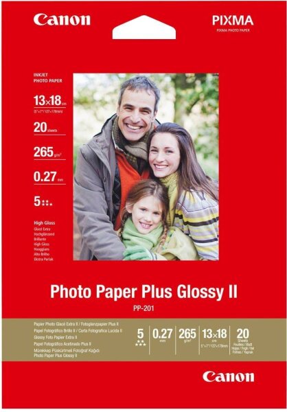 Canon Fotopapier PP-201 12,7 x 17,8 cm hochglänzend 265 g/qm 20 Blatt