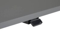 HAMMERBACHER XMST16 elektrisch höhenverstellbarer Schreibtisch grafit rechteckig, T-Fuß-Gestell gold 160,0 x 80,0 cm
