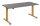 HAMMERBACHER XMST16 elektrisch höhenverstellbarer Schreibtisch grafit rechteckig, T-Fuß-Gestell gold 160,0 x 80,0 cm