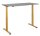 HAMMERBACHER XMST16 elektrisch höhenverstellbarer Schreibtisch grafit rechteckig, T-Fuß-Gestell gold 160,0 x 80,0 cm
