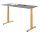 HAMMERBACHER XMST16 elektrisch höhenverstellbarer Schreibtisch grafit rechteckig, T-Fuß-Gestell gold 160,0 x 80,0 cm