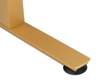 HAMMERBACHER XMST19 elektrisch höhenverstellbarer Schreibtisch grafit rechteckig, T-Fuß-Gestell gold 180,0 x 80,0 cm