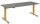 HAMMERBACHER XMST19 elektrisch höhenverstellbarer Schreibtisch grafit rechteckig, T-Fuß-Gestell gold 180,0 x 80,0 cm
