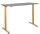 HAMMERBACHER XMST19 elektrisch höhenverstellbarer Schreibtisch grafit rechteckig, T-Fuß-Gestell gold 180,0 x 80,0 cm