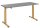 HAMMERBACHER XMST19 elektrisch höhenverstellbarer Schreibtisch grafit rechteckig, T-Fuß-Gestell gold 180,0 x 80,0 cm