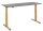 HAMMERBACHER XMST19 elektrisch höhenverstellbarer Schreibtisch grafit rechteckig, T-Fuß-Gestell gold 180,0 x 80,0 cm