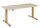 HAMMERBACHER XMST16 elektrisch höhenverstellbarer Schreibtisch eiche rechteckig, T-Fuß-Gestell gold 160,0 x 80,0 cm