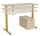 HAMMERBACHER XMST16 elektrisch höhenverstellbarer Schreibtisch eiche rechteckig, T-Fuß-Gestell gold 160,0 x 80,0 cm