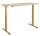 HAMMERBACHER XMST16 elektrisch höhenverstellbarer Schreibtisch eiche rechteckig, T-Fuß-Gestell gold 160,0 x 80,0 cm