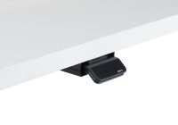HAMMERBACHER XMST16 elektrisch höhenverstellbarer Schreibtisch weiß rechteckig, T-Fuß-Gestell gold 160,0 x 80,0 cm