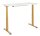 HAMMERBACHER XMST16 elektrisch höhenverstellbarer Schreibtisch weiß rechteckig, T-Fuß-Gestell gold 160,0 x 80,0 cm
