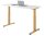 HAMMERBACHER XMST16 elektrisch höhenverstellbarer Schreibtisch weiß rechteckig, T-Fuß-Gestell gold 160,0 x 80,0 cm