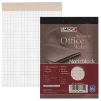 LANDRÉ® Notizblock Recycling  DIN A6 kariert,...