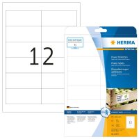HERMA Etiketten 10907 weiß 97,0 x 42,3 mm, 25 Blatt