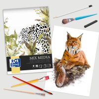 OXFORD Malblock Mixed Media DIN A4 225 g/m², 25 Blatt, 1 St.