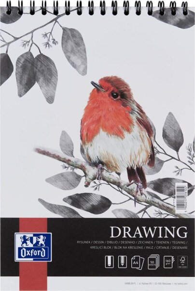 OXFORD Zeichenblock Drawing DIN A4 160 g/m², 50 Blatt, 1 St.
