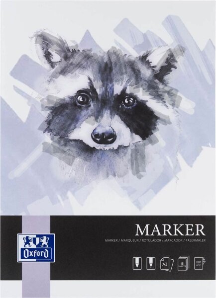 OXFORD Zeichenblock Marker DIN A3 180 g/m², 15 Blatt, 1 St.