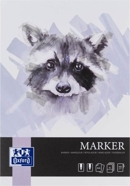OXFORD Zeichenblock Marker DIN A4 180 g/m², 15 Blatt, 1 St.