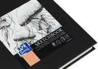 OXFORD Skizzenbuch Sketchbook DIN A5 blanko, schwarz Hardcover 96 Seiten, 1 St.