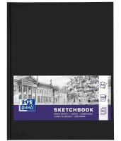 OXFORD Skizzenbuch Sketchbook DIN A4 blanko, schwarz Hardcover 96 Seiten, 1 St.