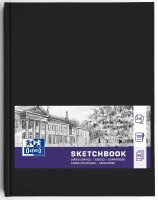 OXFORD Skizzenbuch Sketchbook DIN A4 blanko, schwarz Hardcover 96 Seiten, 1 St.