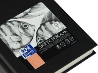 OXFORD Skizzenbuch Sketchbook DIN A4 blanko, schwarz Hardcover 96 Seiten, 1 St.