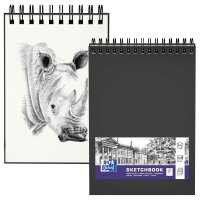 OXFORD Skizzenbuch Sketchbook DIN A4 blanko, schwarz...