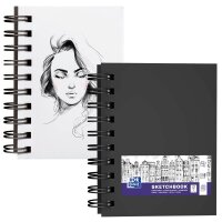 OXFORD Skizzenbuch Sketchbook DIN A6 blanko, schwarz...
