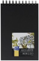 OXFORD Skizzenbuch Sketchbook DIN A5 blanko, schwarz Hardcover 40 Seiten, 1 St.