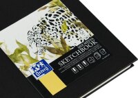 OXFORD Skizzenbuch Sketchbook DIN A5 blanko, schwarz Hardcover 40 Seiten, 1 St.