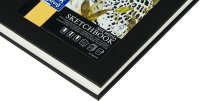 OXFORD Skizzenbuch Sketchbook DIN A5 blanko, schwarz Hardcover 40 Seiten, 1 St.