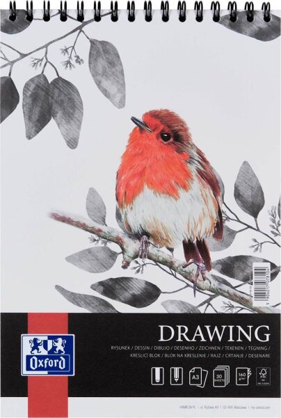 OXFORD Zeichenblock Drawing DIN A3 160 g/m², 50 Blatt, 1 St.